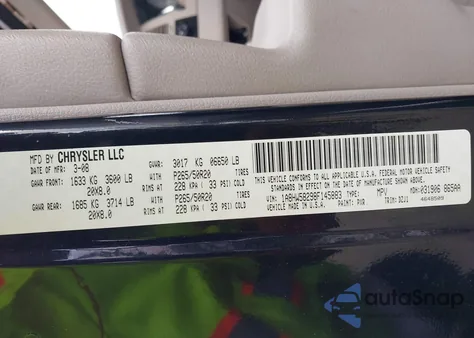 2008 Chrysler Aspen Limited из США, поврежденный, VIN 1A8HW58298F145883